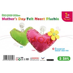 Mother's Day Felt Heart Shape With Suction Kit 5 Pack Mother's Day Felt Heart Shape With Suction Kit 5 Pack